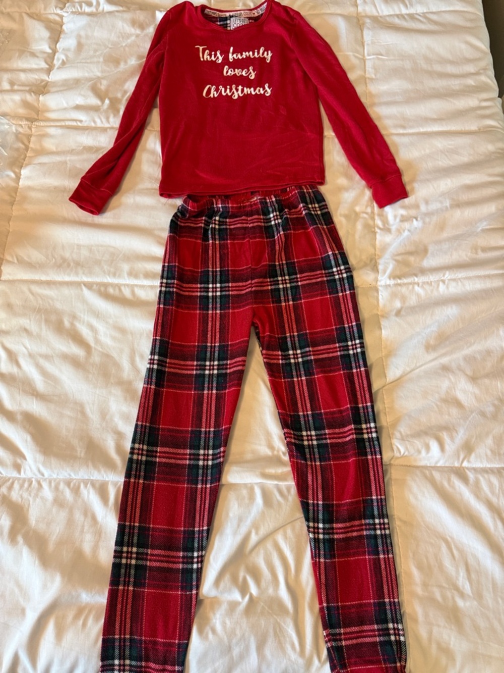 Kids Red Plaid Holiday Pajama Set - Cozy Christmas Sleepwear